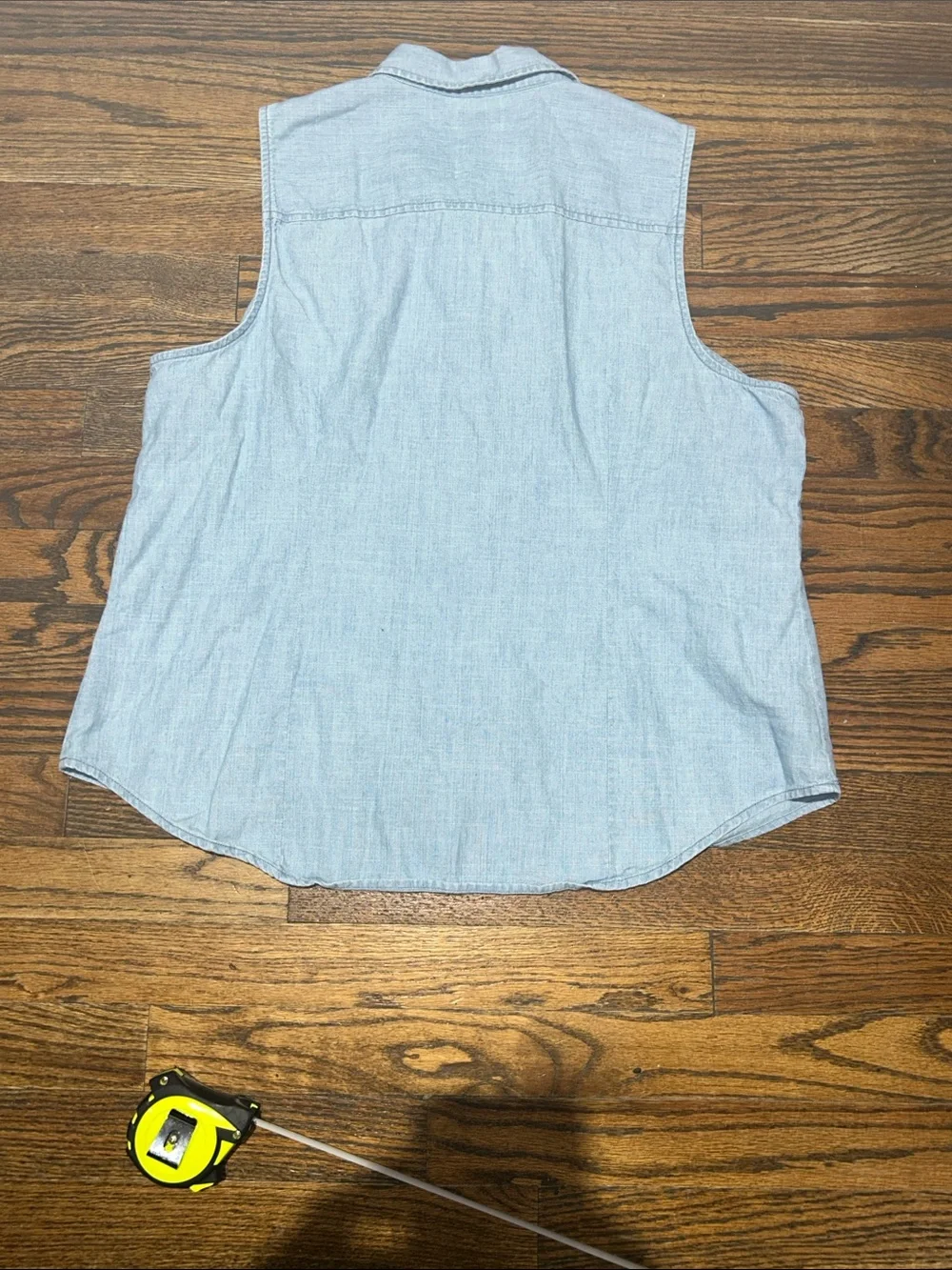 J. Crew Sleeveless Chambray Button-Down Top - Light Blue